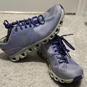 On Running Lavender and Gray Athletic Shoes